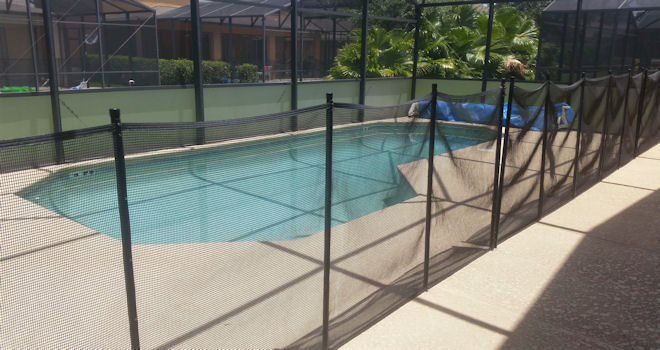 Safety Fence For Peace Of Mind Orlando holiday home with private pool